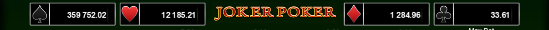 Amusnet Joker Poker jackpot-tasot