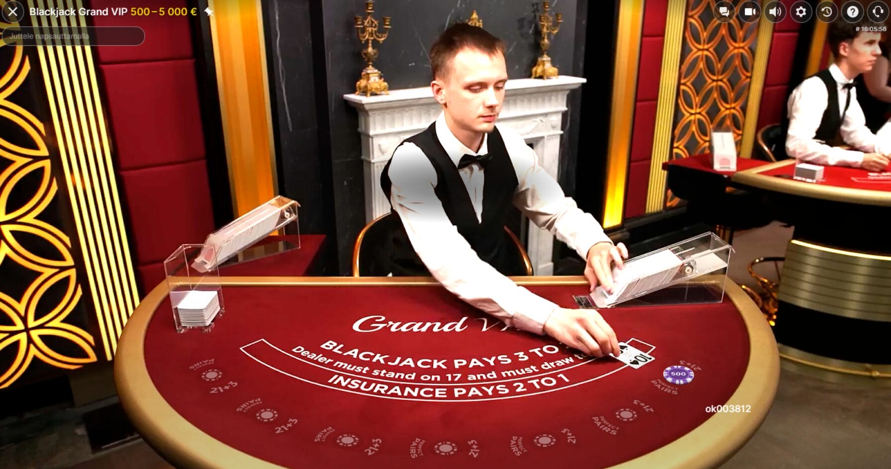 Blackjack Grand VIP peli käynnissä Blackjack Grand VIP peli käynnissä