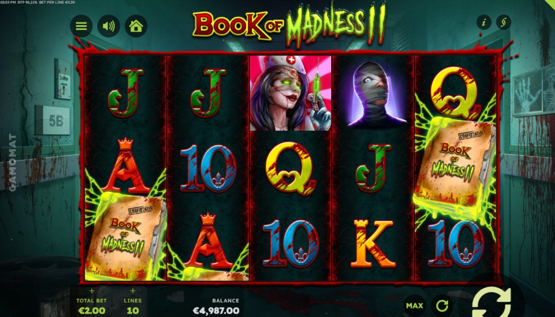Book of Madness 2 Gamomat kolikkopeli Book of Madness 2 Gamomat kolikkopeli