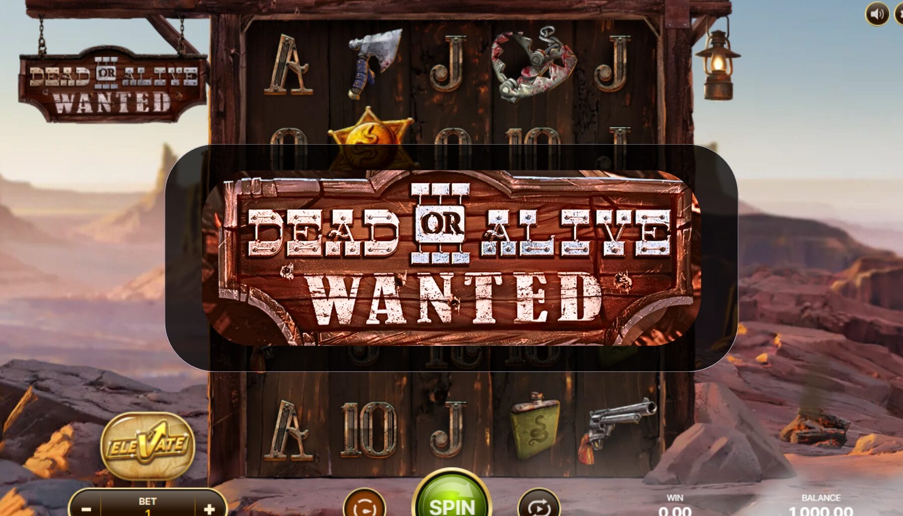 Dead or Alive 3 Wanted (NetEnt) -kolikkopelin esittelykuva.
