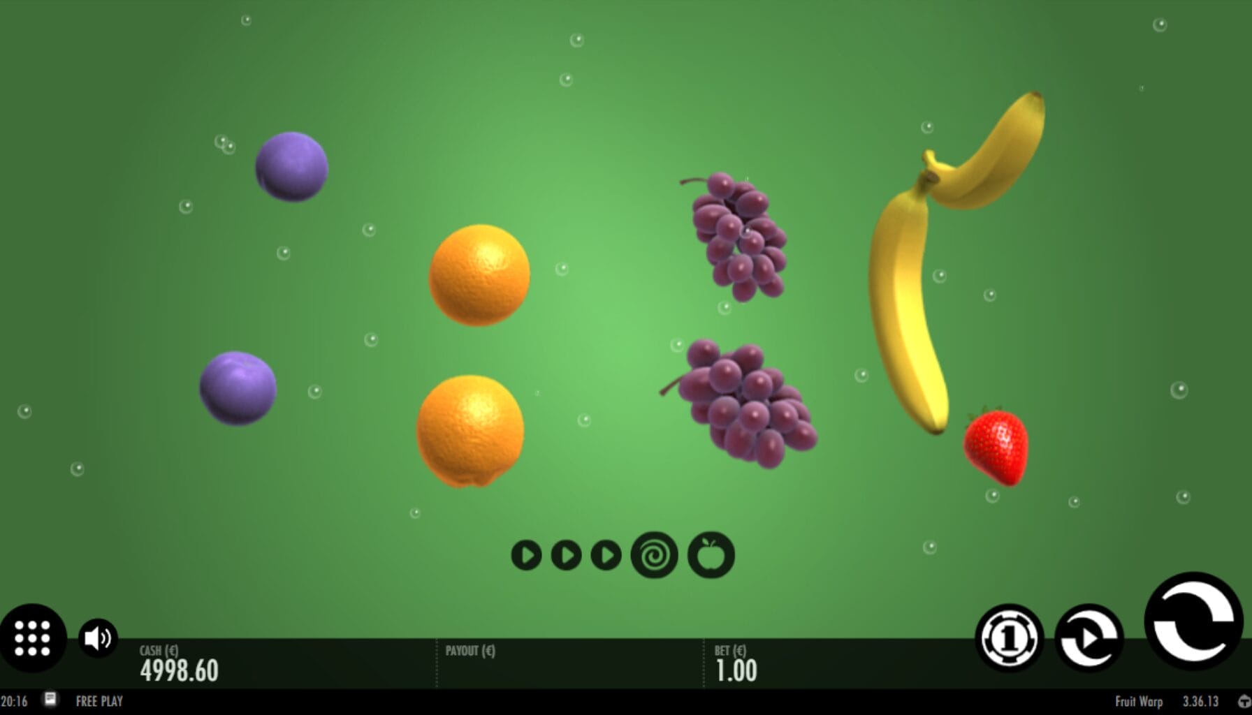Thunderkickin 3D-hedelm&auml;peli leijuvilla symboleilla