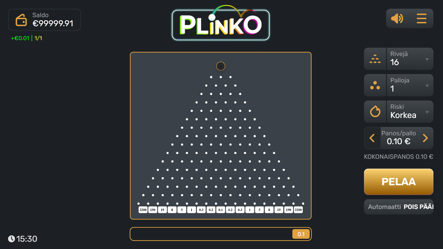 Gaming Corps Plinkon ulkoasu