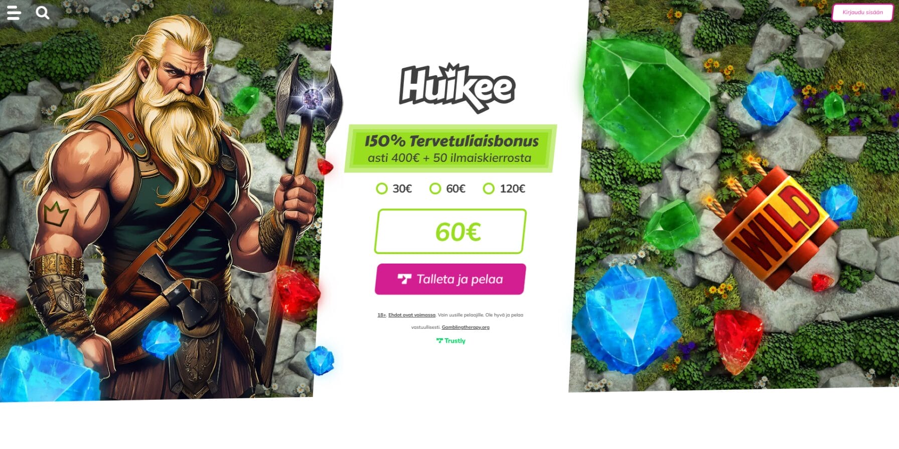 Huikee Kasinon ulkoasu Huikee Kasinon ulkoasu