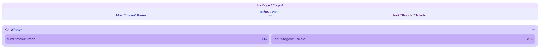 Immu vs Stagala kertoimet Wildz