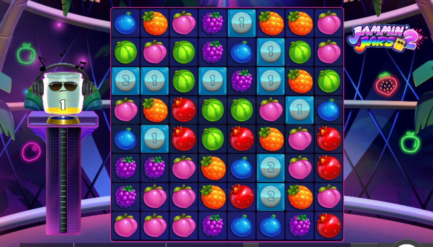 Push Gamingin disco-hedelm&auml;peli liikkuvilla Wild-purkeilla