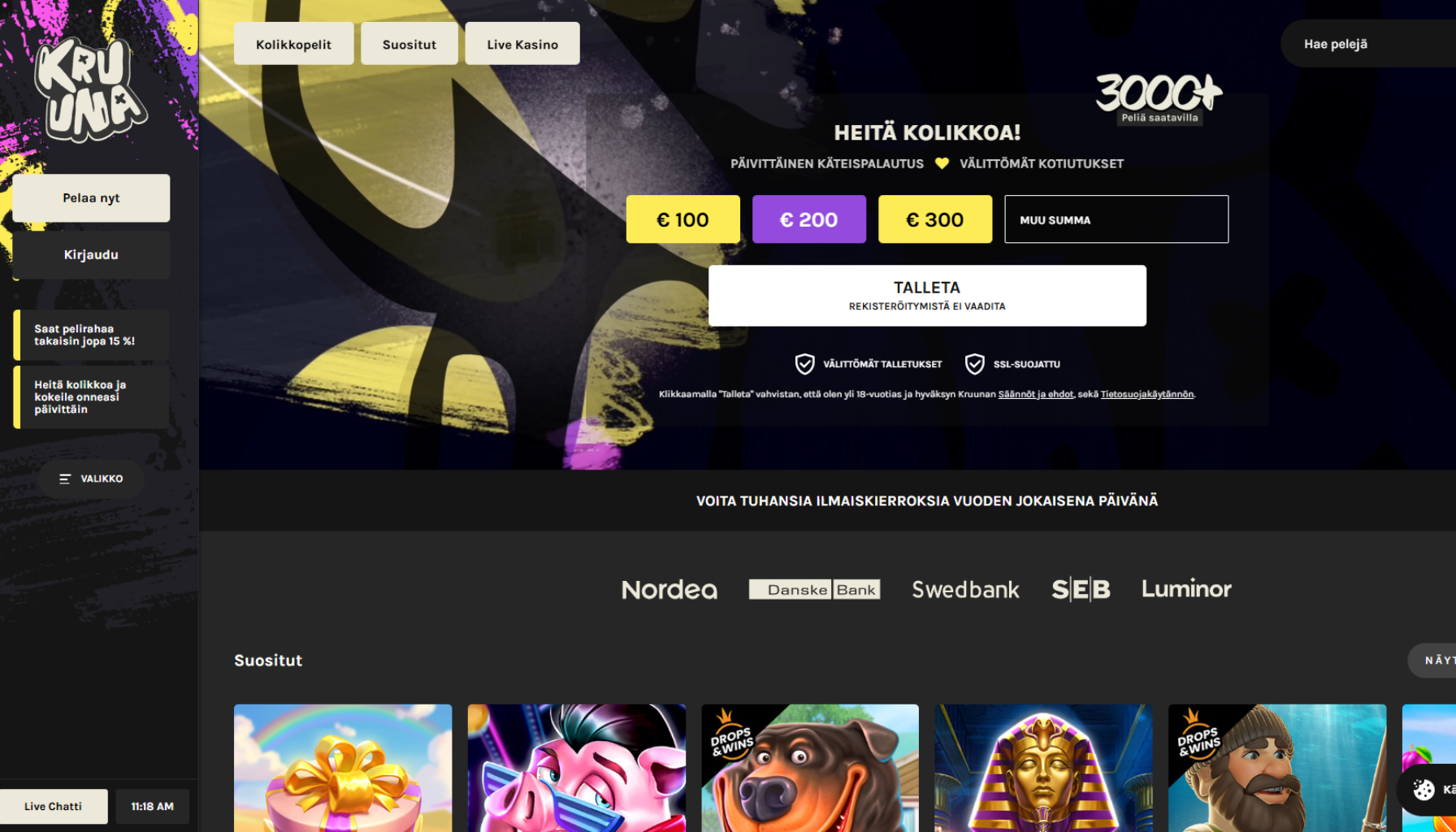 Kruuna Casinon ulkoasu Kruuna Casinon ulkoasu