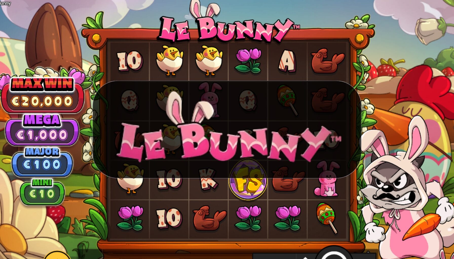 Le Bunny -pelin logo ja grafiikkaa