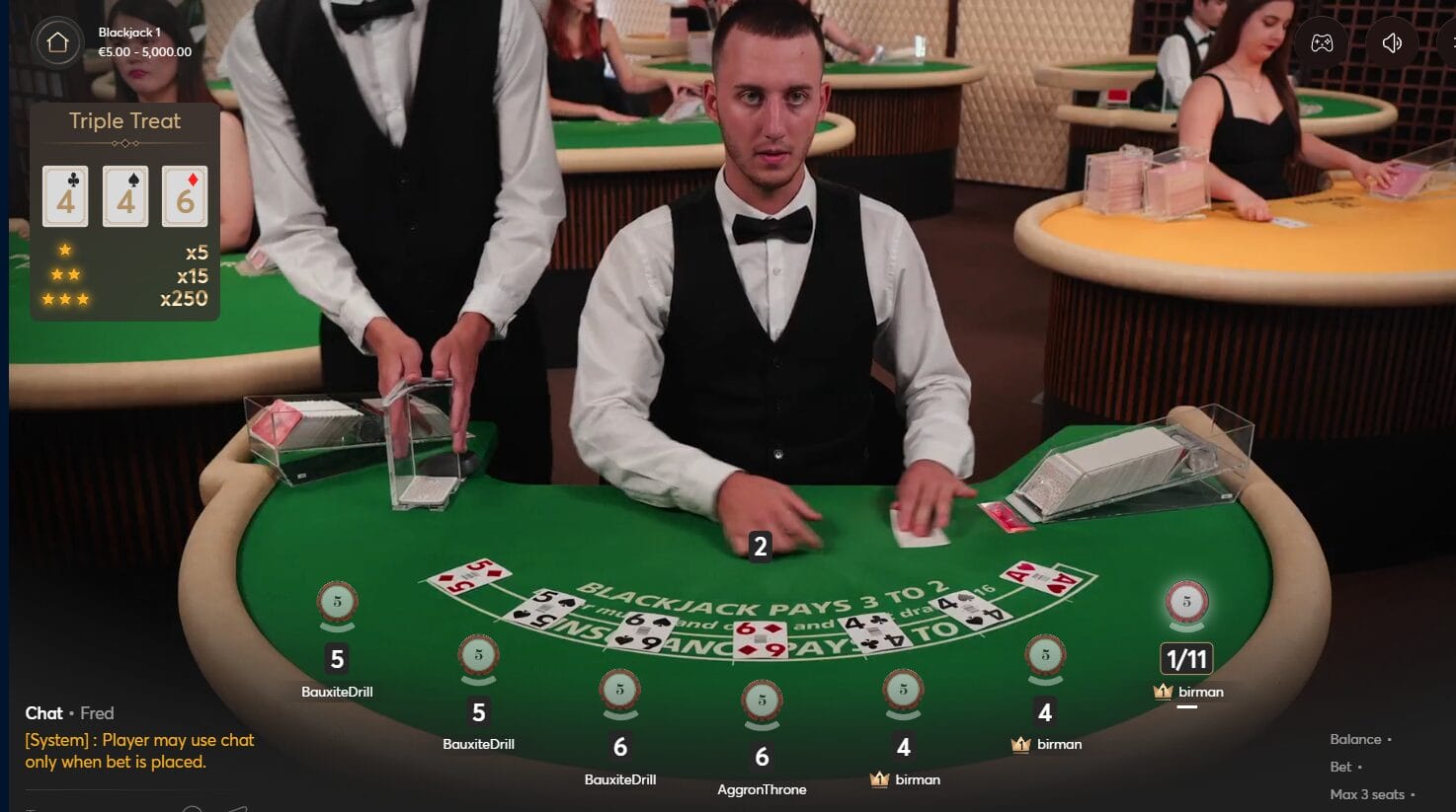 Live88 Blackjack VIP: Peli käynnissä Live88 Blackjack VIP: Peli käynnissä