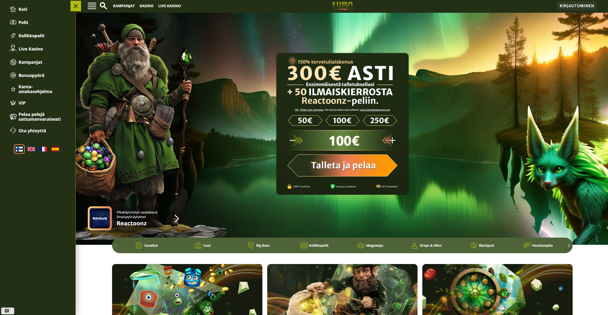 Lumo Casinon ulkoasu Lumo Casinon ulkoasu