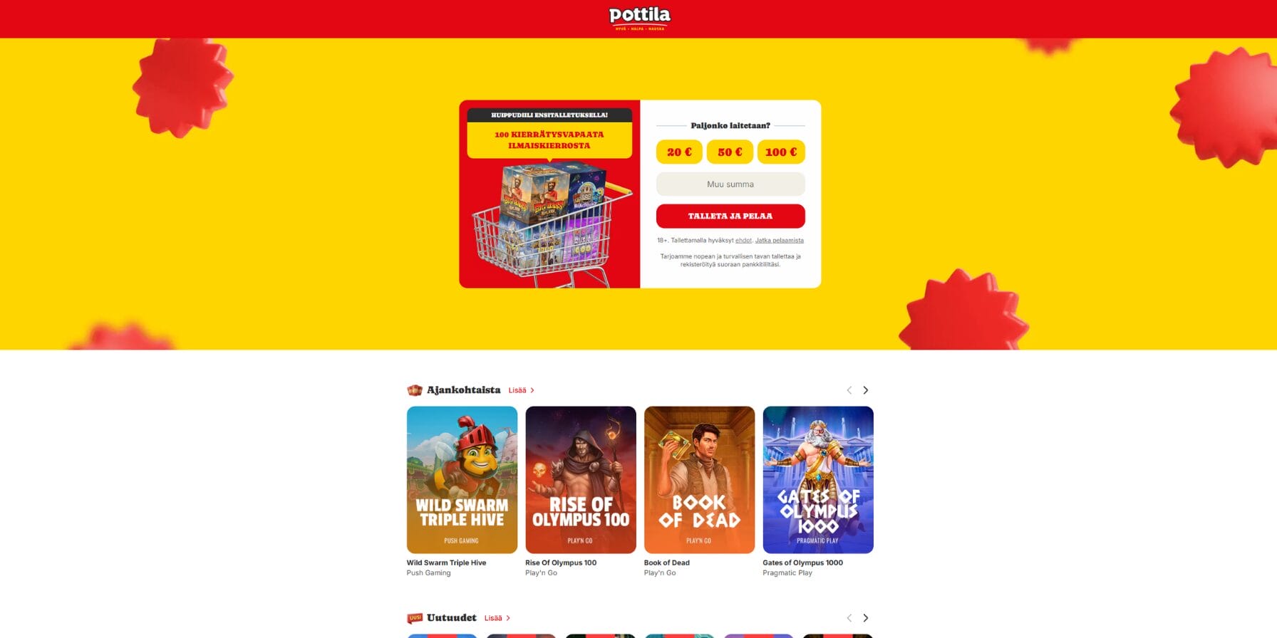 Pottila Casinon ulkoasu