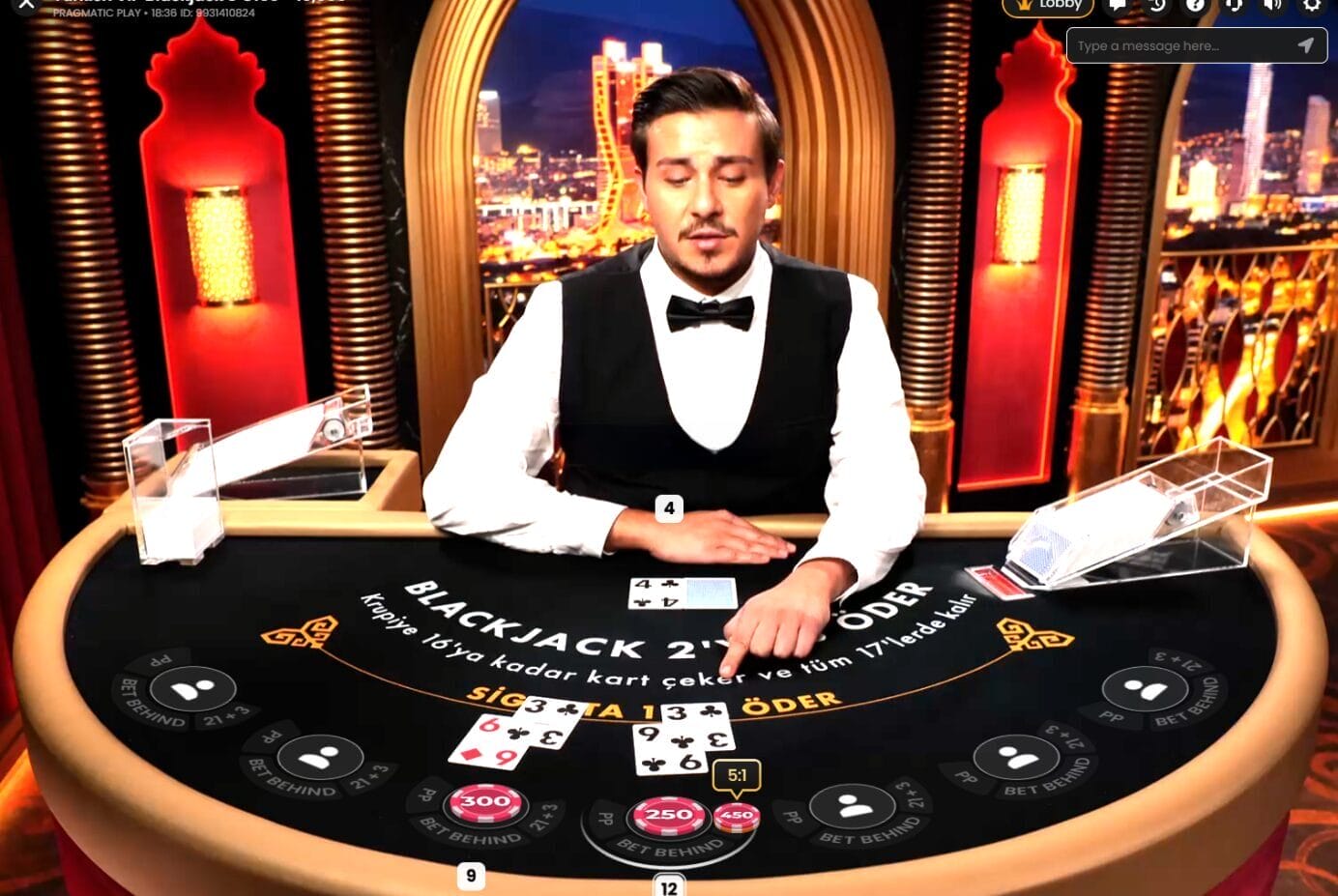 Pragmatic Play Live VIP blackjack: Peli käynnissä Pragmatic Play Live VIP blackjack
