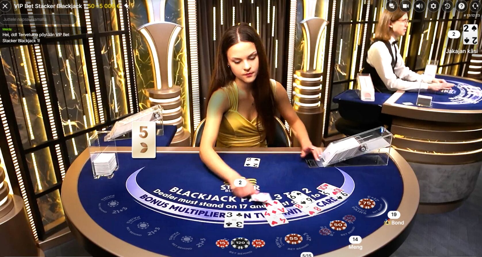 VIP Bet Stacker Blackjack: Evolution Gamingin uusi peli lisävoitoilla VIP Bet Stacker Blackjack